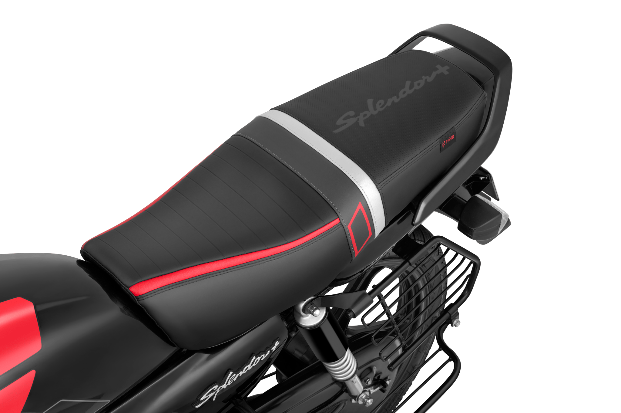 Seat Cover in RED & BLACK For Splendor+ XTEC