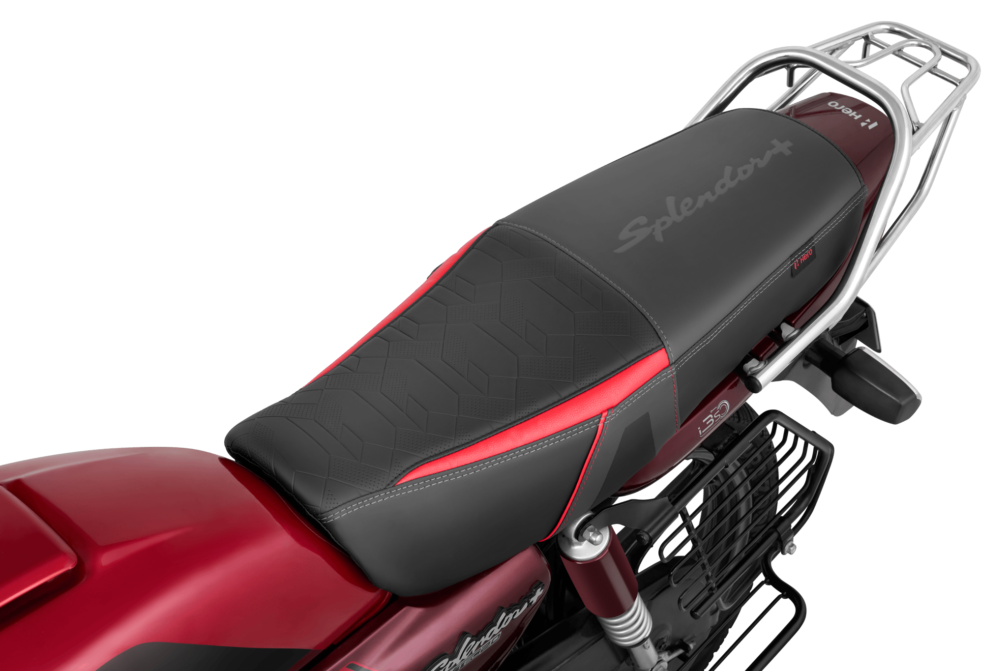 Seat Cover in GREY & NOBLE RED For Splendor+ XTEC 2.0