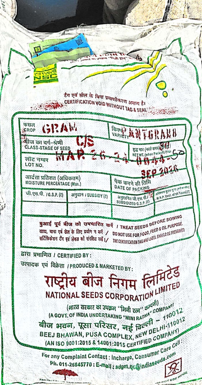 NSC GRAM   PANT GRAM - 8 CS SEED   30 KG SIZE