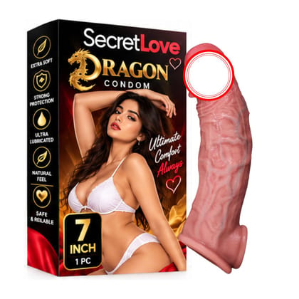 Dragon Textured Silicone Condom | 7 Inch Adult Intimate Product | Dragon Style Design | Soft Feel Finish | Adult Wellness Accessory | 1 Piece Dragon Textured Silicone Condom | 7 Inch Adult Intimate Product | Dragon Style Design | Soft Feel Finish | Adult Wellness Accessory | 1 Piece