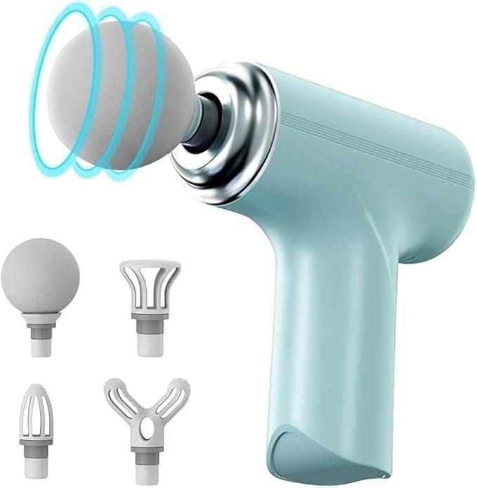 Mini Massage Gun with 4 Heads | Portable Electric Body Massager