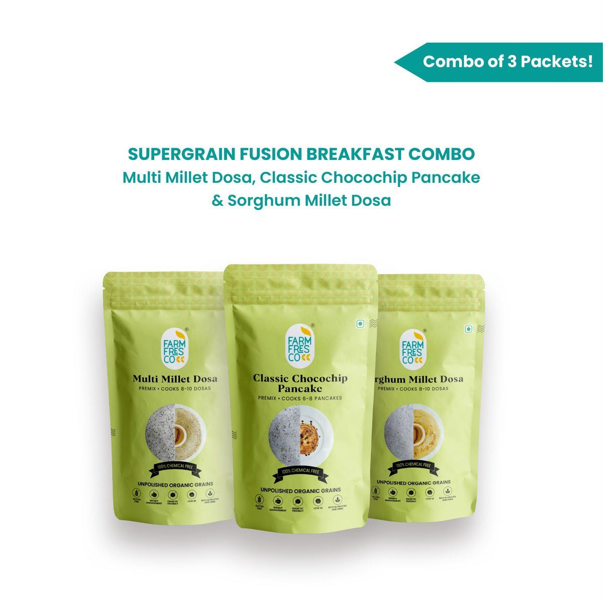 FarmFresco Supergrain Fusion Breakfast Combo (3 x 165g)