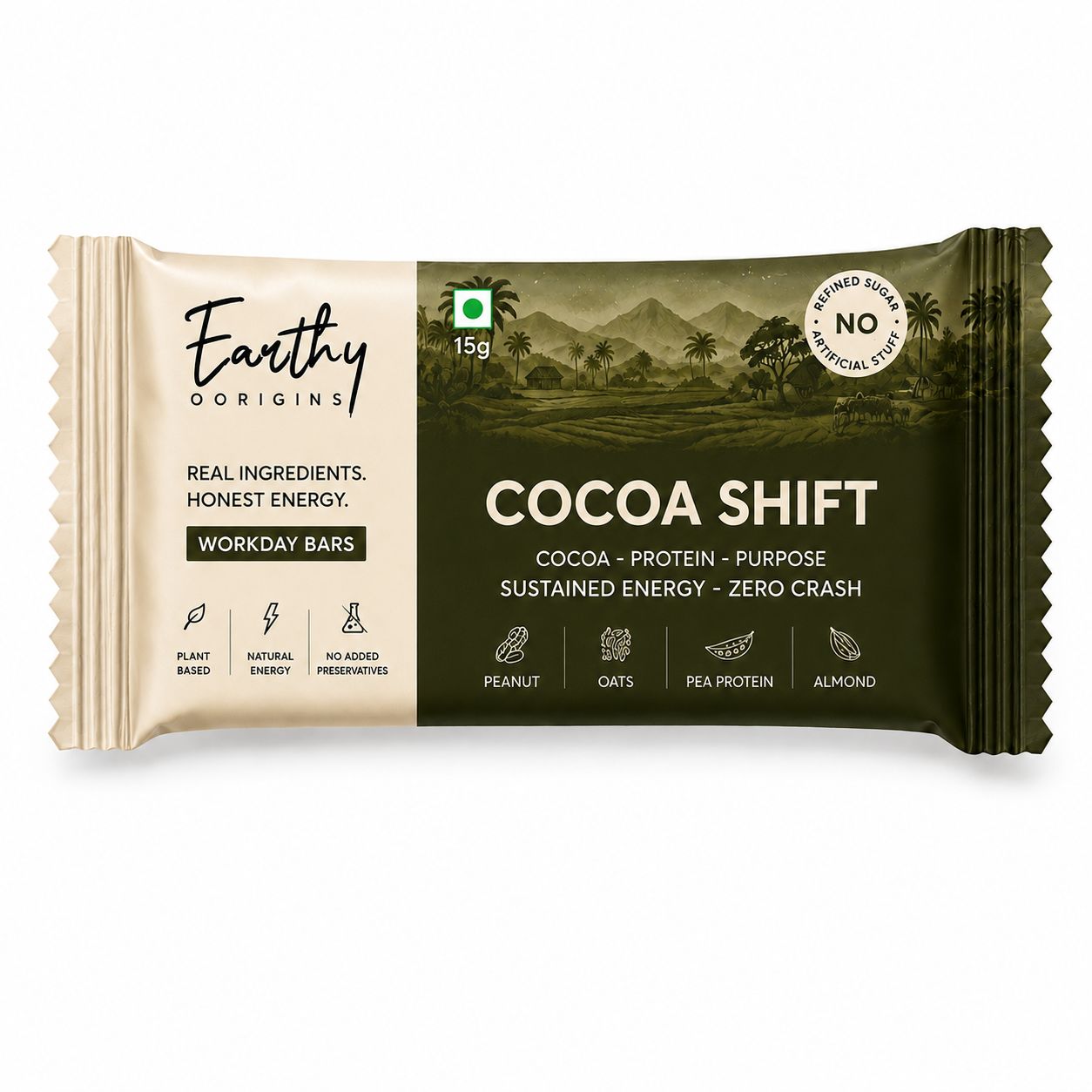 Earthy Origins Workday Energy Bars - COCOA SHIFT