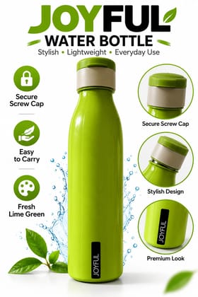 JOYFUL BPA Free Plastic Leak Proof Water Bottle, Green, 500ml