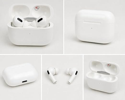 Wireless Earbuds, Bluetooth Headphones, Personalised Spatial Audio, Sweat and Water Resistant, USB-C Charging Case