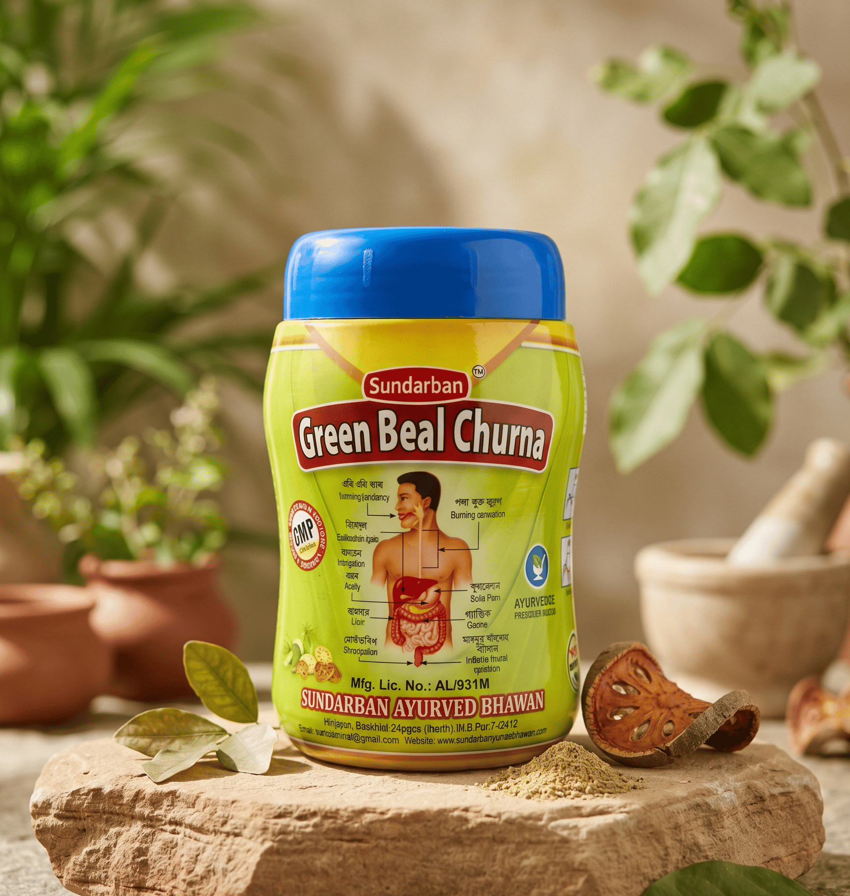 Green Bael Churna-  For Digestion Health Pack of 1- 100g