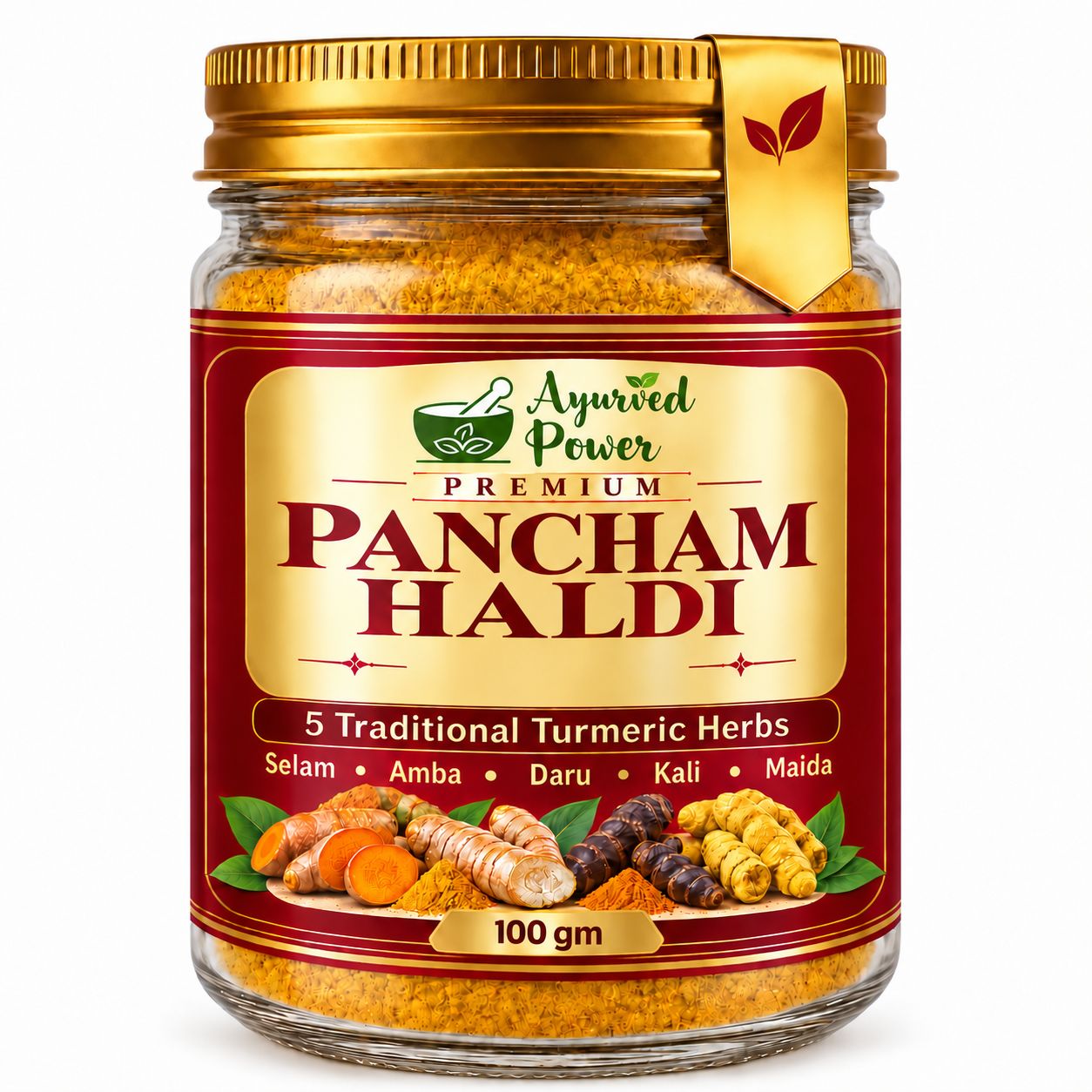 Ayurved Power Premium Pancham Haldi Powder - 100 gm