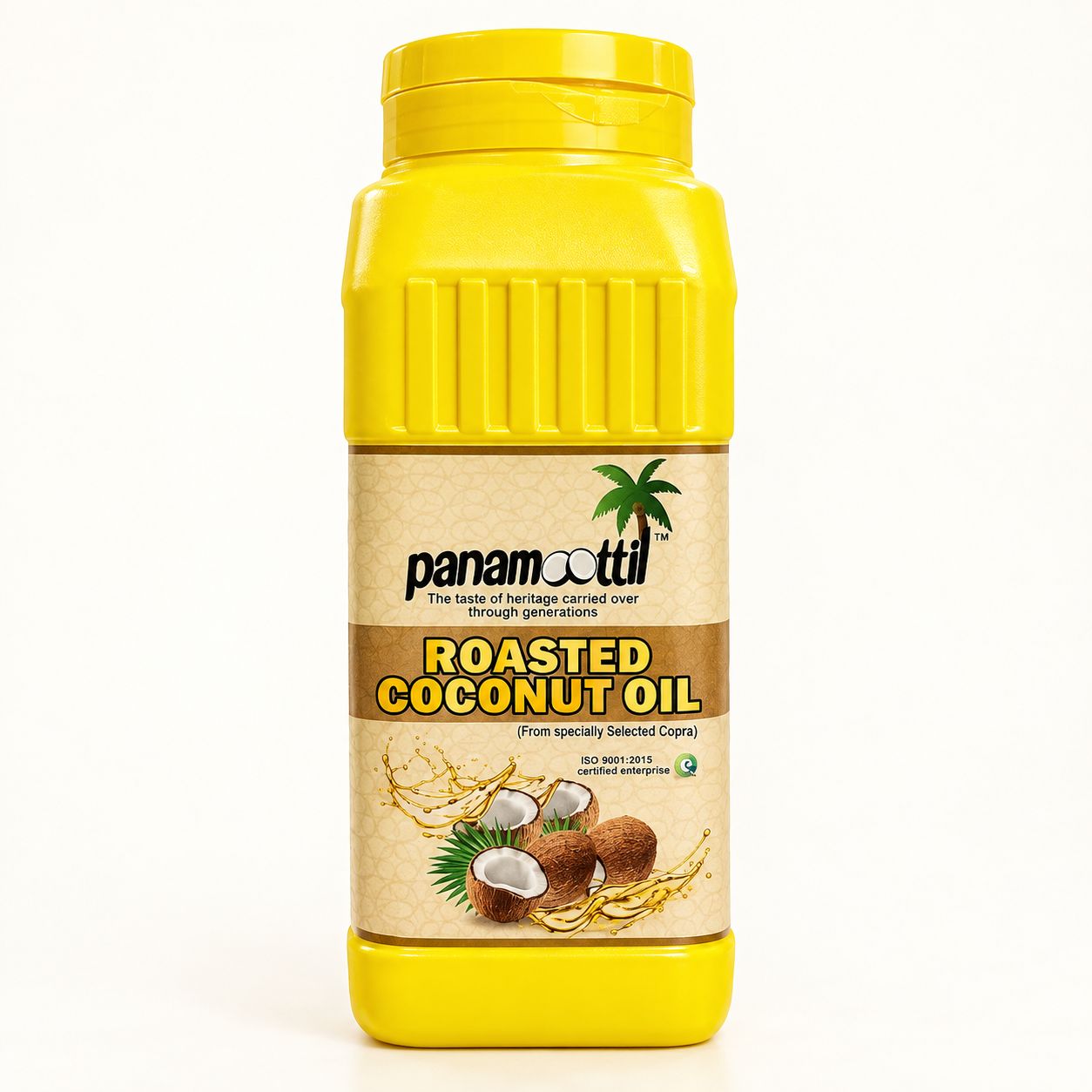 Panamoottil 1L Yellow Coconut Oil Jar