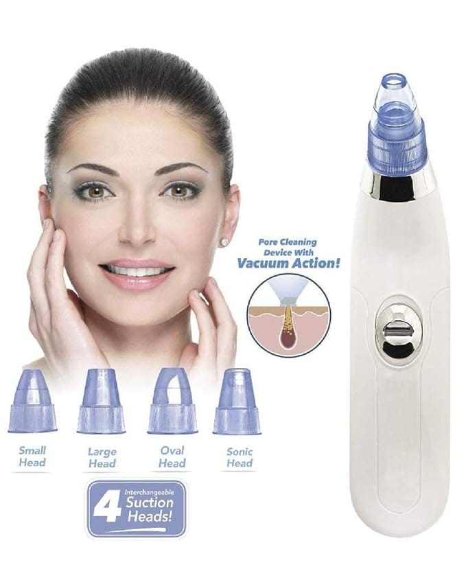 4 In 1 Multi-Function Blackhead Whitehead Extractor Remover Device Facial Cleansing Tool,Skin Cleaner,Pimple Removal Tool,Acne Pimple Pore Cleaner Vacuum Suction Tool For Men & Women