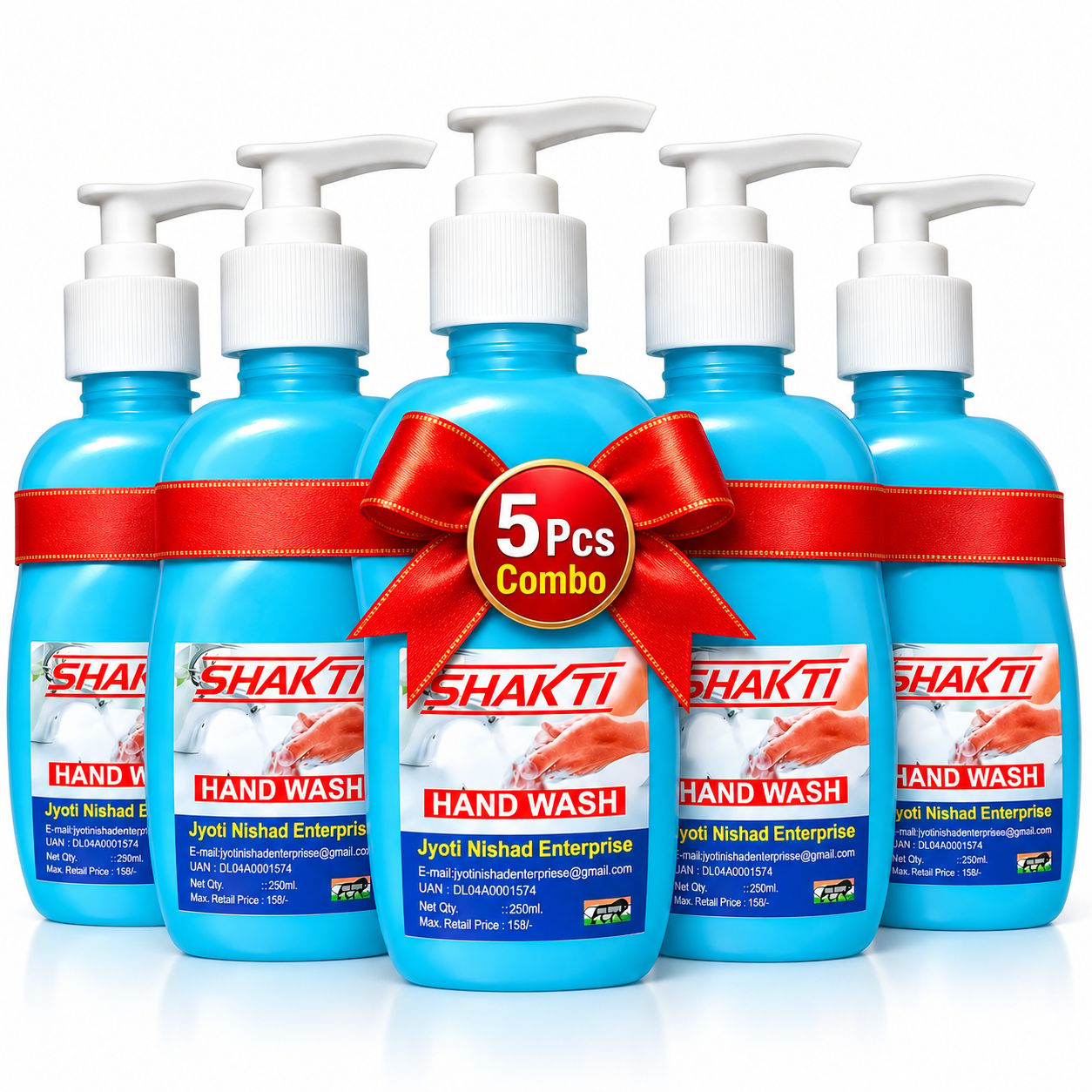 SHAKTI Hand Wash 250ml x 5 Pcs Combo Pack