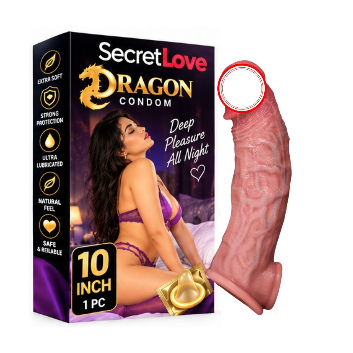 Silicone Dragon Personal Accessory | 5 Inch Textured Novelty Product | Fantasy Dragon Design | Adult Wellness Range