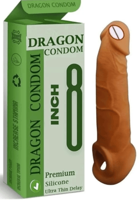 Silicone 8-inch Dragon Condome For Men Durable Size Skin-Friendly Comfortable Fit – Single Piece | Ultra Soft | Extra size | Long Lasted
