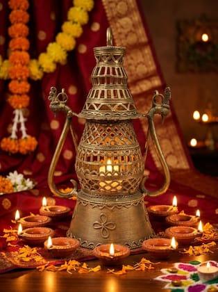 Tribes India Dokra Lalten 11'' (Sagar Jhareka) : CG: 1TMTDCOCG11088 -M2