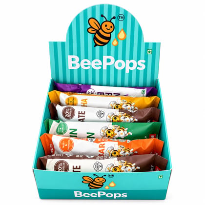 BeePops Assorted Millet Protein Bars – 6 Bar Family Pack (5 Variants|30g Per Bar) BeePops Assorted Millet Protein Bars – 6 Bar Family Pack (5 Variants|30g Per Bar)