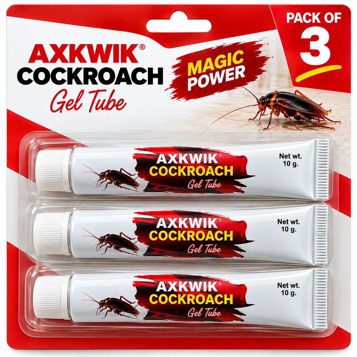 Ultimate Cockroach Killer Gel | Powerful Cockroach Eliminator Gel for Home Office Kitchen Pack of 3