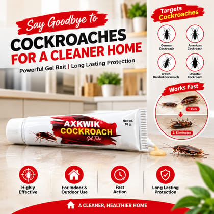 Ultimate Cockroach Killer Gel | Powerful Cockroach Eliminator Gel for Home Office Kitchen (Pack Of 1)