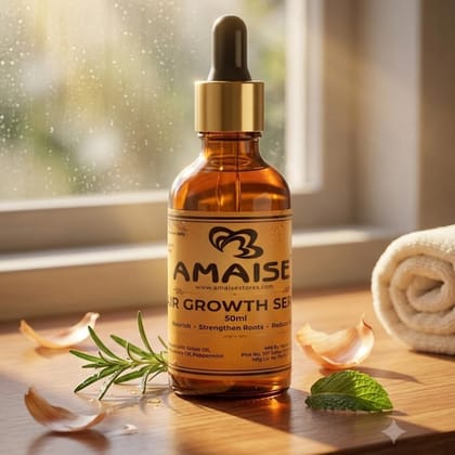 AMAISE Hair Growth Serum | 50 ml | Hair Care Serum for Healthy-Looking, Stronger & Fuller Hair