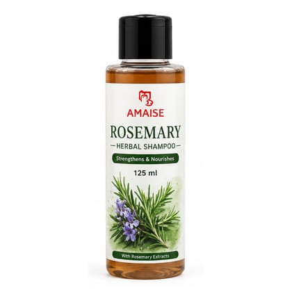 AMAISE Rosemary Herbal Shampoo | Gentle Cleansing for Soft, Shiny & Manageable Hair | 125 ml