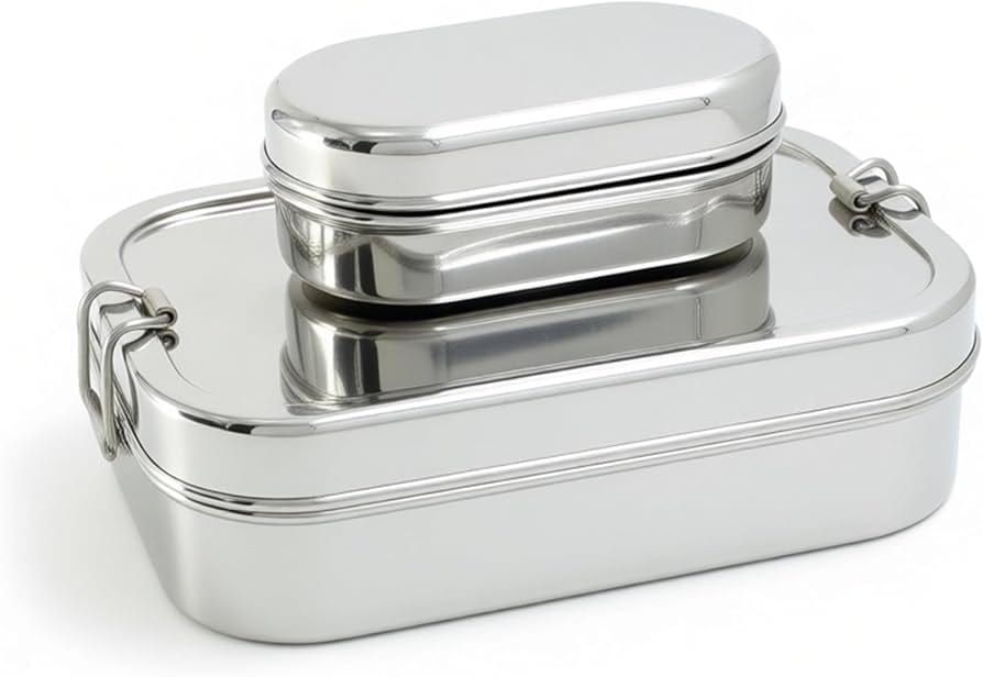 Rectangular Stainless Steel Lunch Box Tiffin for School and Office Copy