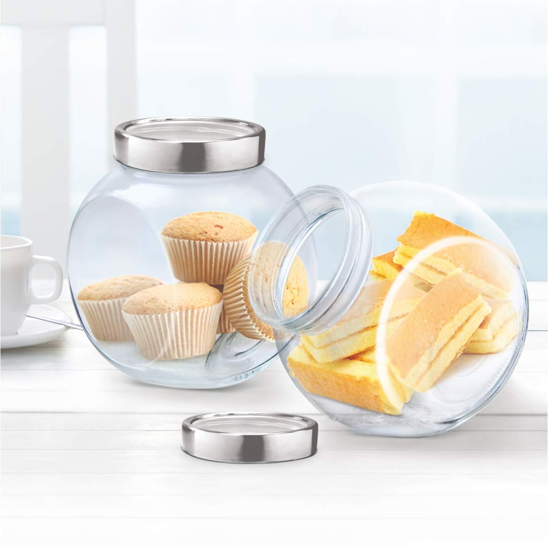 Treo by Milton Eazy Pick Storage Glass Jar, 750 ml