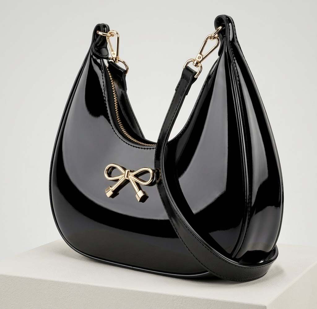 Latest Stylish Patent Hobo Handbag for Women, Glossy Shoulder Purse for Shopping, Office and Daily Use