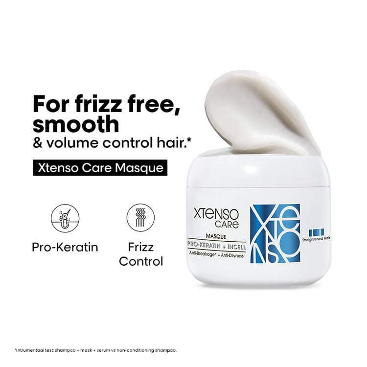 Loreal Professionnel Xtenso Care Masque, Frizz-Free Smooth Hair With Pro-Keratin & Incell (196gm)