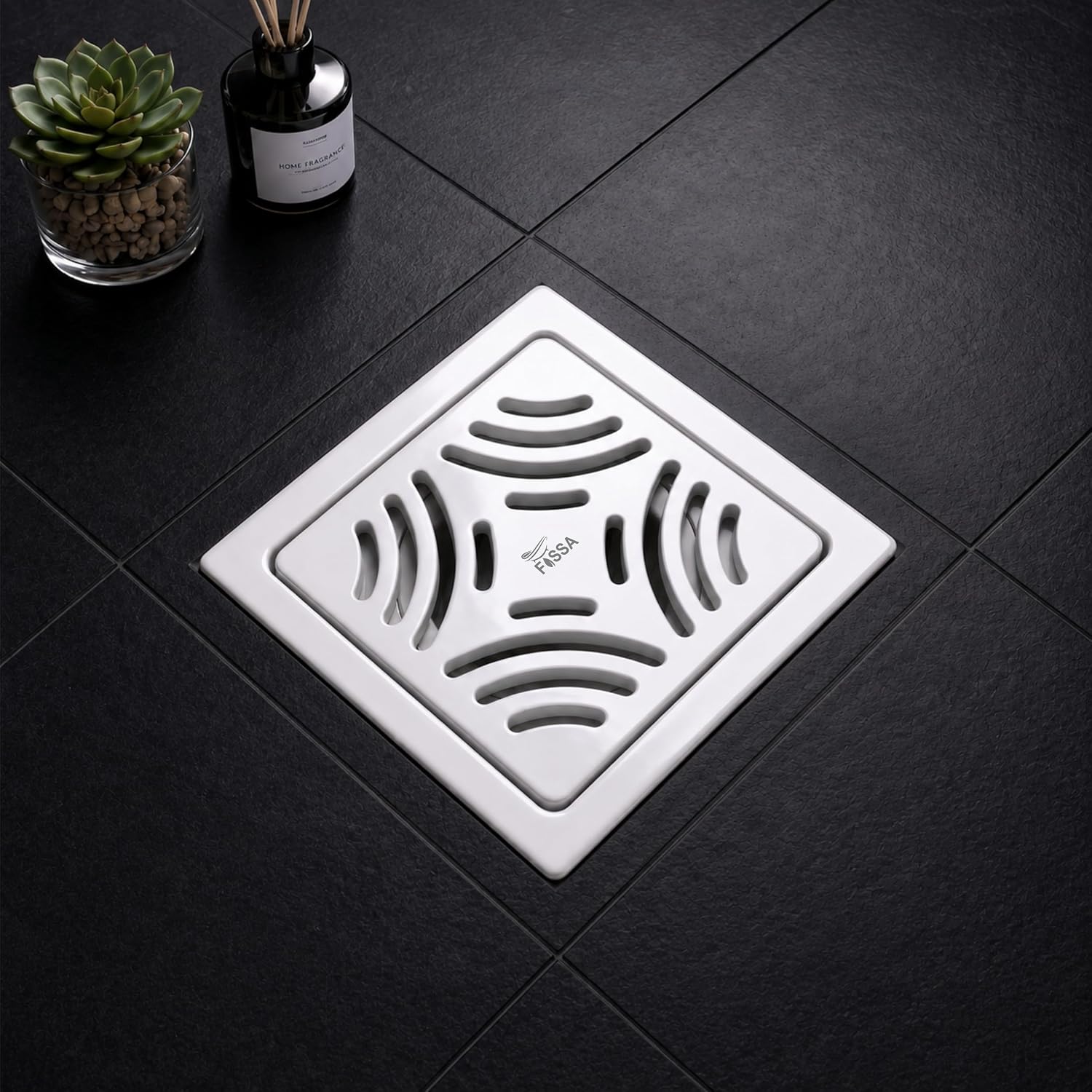 Arrow  6x6 Inch Ceramic Melamine Floor Drain – White (RW-218)