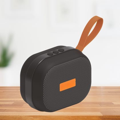 Stylish Portable Bluetooth Speaker with Carry Strap - Compact Design, Big Sound Black