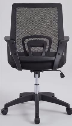 Ergonomic Black Mesh Office Chair with Fixed Armrests