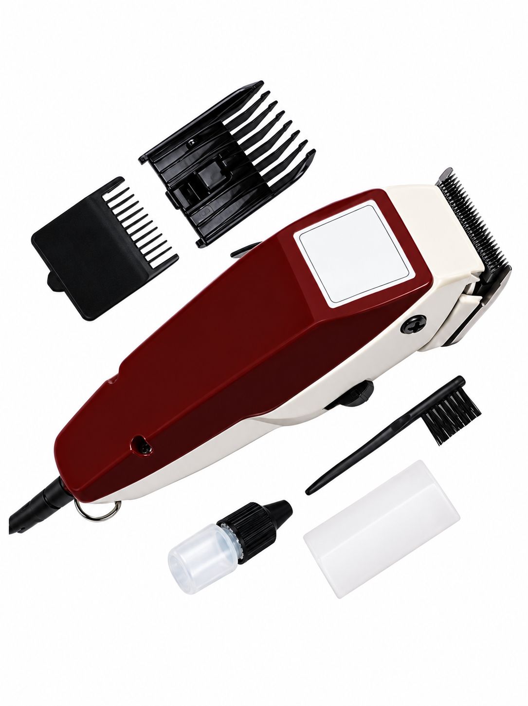 Professional Electric Hair Clipper for Men, Corded Hair Cutting Machine with 3 Guide Combs, Cleaning Brush and Oil Bottle
