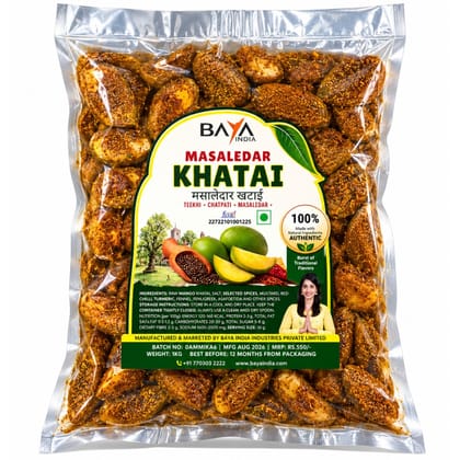 Masala Khatai | Daal Khatai | Amchur/Kairi/Chatpata Masala Mix khatta/Spicy Dry Mango Pieces Pickles | Desi Khatai | Dal Ki Khatai | 400g | Baya India