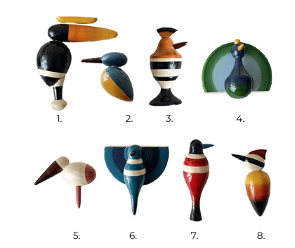 Bird Magnets Assorted (set of 3)