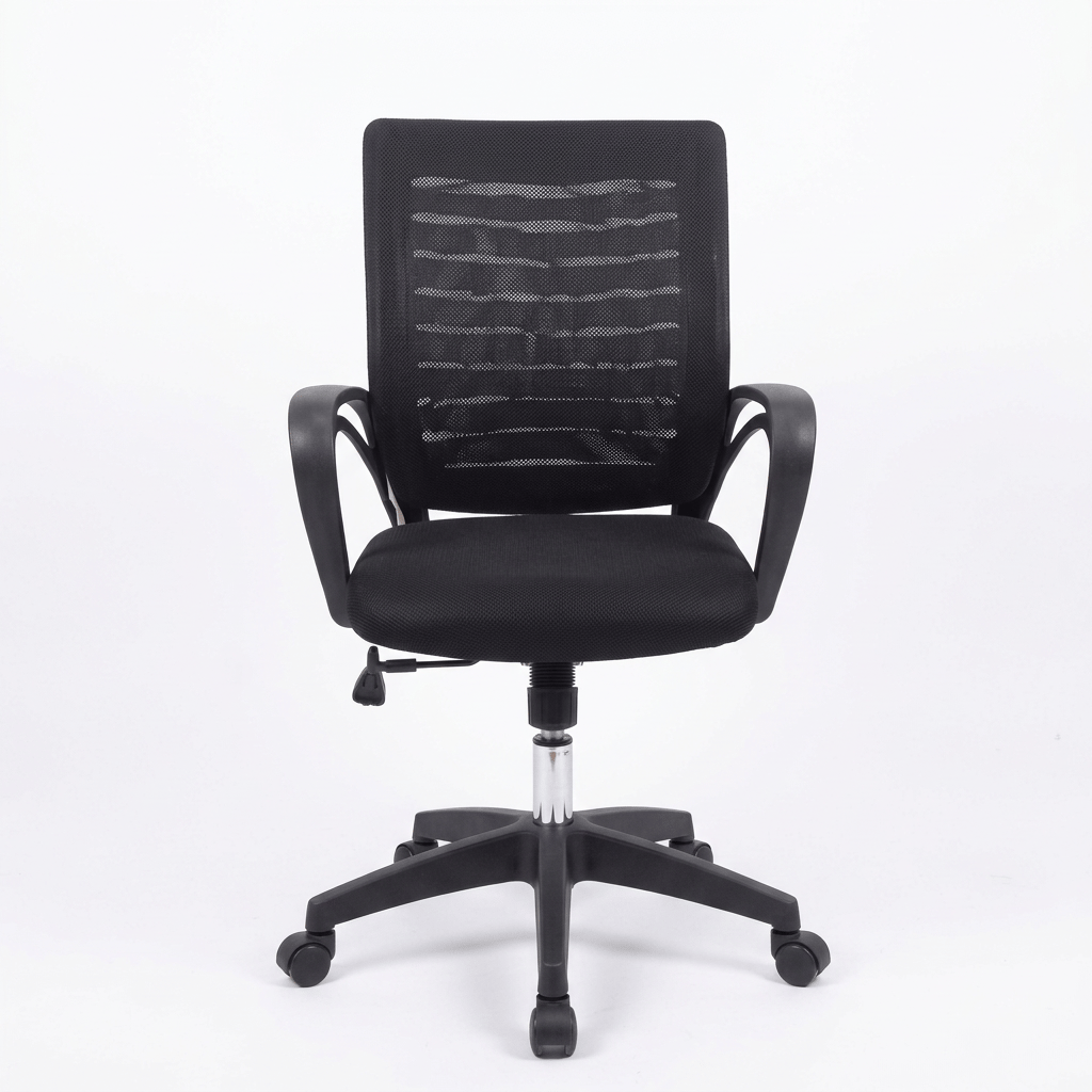 Ergonomic Mesh Office Chair with Lumbar Support and Arms - Black