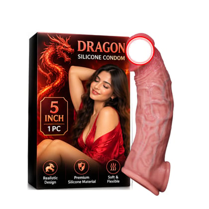 5 Inch Dragon Silicone Condom for Adults | Dragon Design Intimate Accessory | Adult Sex Toy | Male Intimate Wellness Product | Sexual Wellness Accessory | Personal Pleasure Product | Adult Novelty Item | 1 Piece