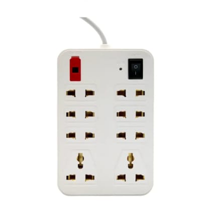 V3Deals Extension Board 6 Socket 2 Pin & 2 Socket 3 Pin 230 CM Long Wire with Master Switch | Multipurpose use Office & Home Appliances