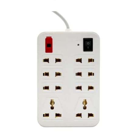 V3Deals Extension Board 6 Socket 2 Pin & 2 Socket 3 Pin 230 CM Long Wire with Master Switch | Multipurpose use Office & Home Appliances