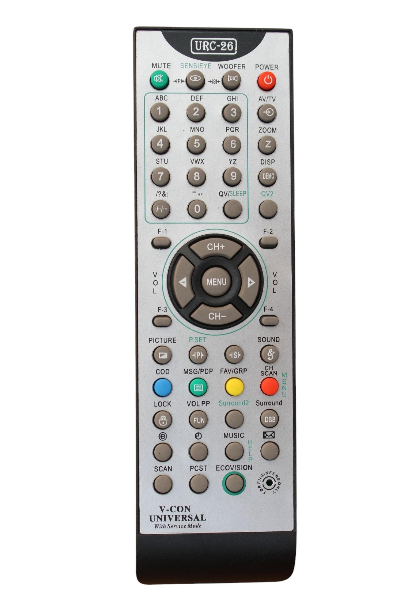V3Deals Universal Common Remote Control Compatible with Videocon Tv (URC-26)