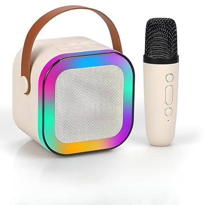 All-in-One Karaoke Machine with Wireless Microphone, Portable Bluetooth Speaker, RGB Dancing Lights & Voice Effects – Pink All-in-One Karaoke Machine with Wireless Microphone, Portable Bluetooth Speaker, RGB Dancing Lights & Voice Effects – Pink