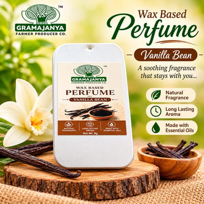 Gramajanya Wax Based Solid Perfume - Vanilla Bean (8g) Gramajanya Wax Based Solid Perfume - Vanilla Bean (8g)