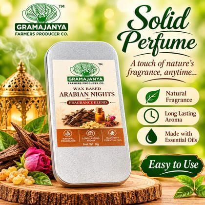 Gramajanya Bees Wax Solid Perfume - Arabian Nights  8 gms
