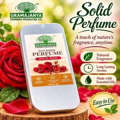 Gramajanya Bees Wax solid Perfume - Royal Rose 8gms