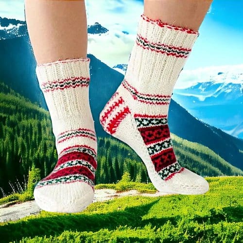 Authentic Craftsmanship: Himalaya Knit Socks for Couples