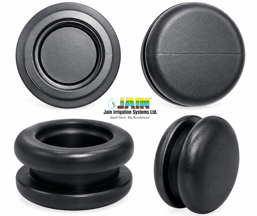 16mm Close Grommet – Black - Pack of 100 Pcs - Jain Irrigation 