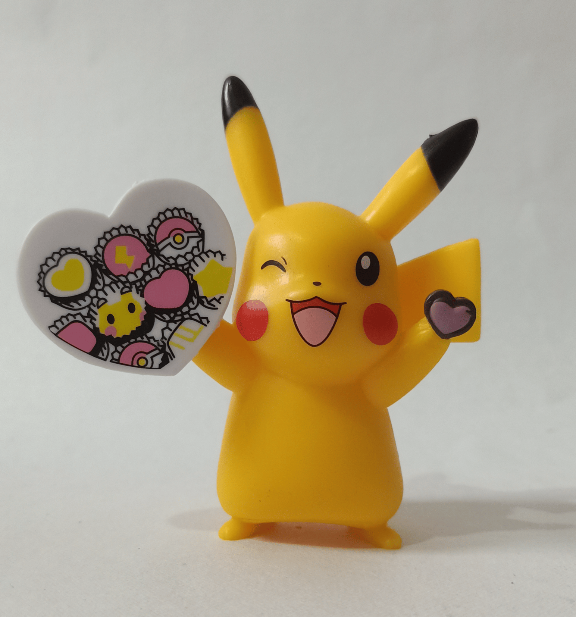 Pikachu Heart Box Mini Figure | Pokémon Anime Collectible Desk Decor Gift