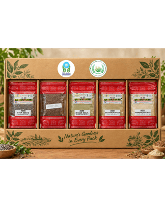 Biswan Organic Herbal and Seeds Wellness Combo Gift Box (500g) Biswan Organic Herbal and Seeds Wellness Combo Gift Box (500g)