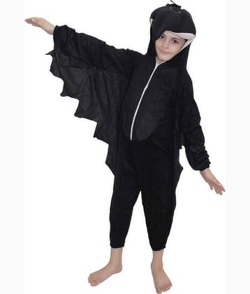 Kaku Fancy Dresses Crow Bird Costume -Black, 3-4 Years, For Boys & Girls