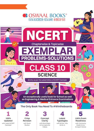 Oswaal NCERT Exemplar (Problems - Solutions) Class 10 Science Book For 2024 Board Exams Paperback  29 September 2023 [Paperback] Oswaal Books And Learning Private Limited