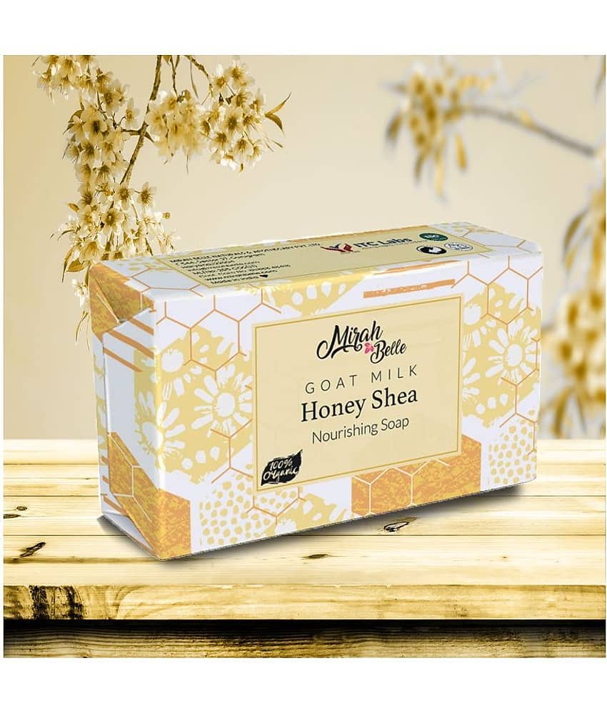 Mirah Belle - Organic Goat Milk, Honey & Shea Butter Sensitive Skin Soap 125gm - Good for Sensitive Skin & Babies- Handmade Soap