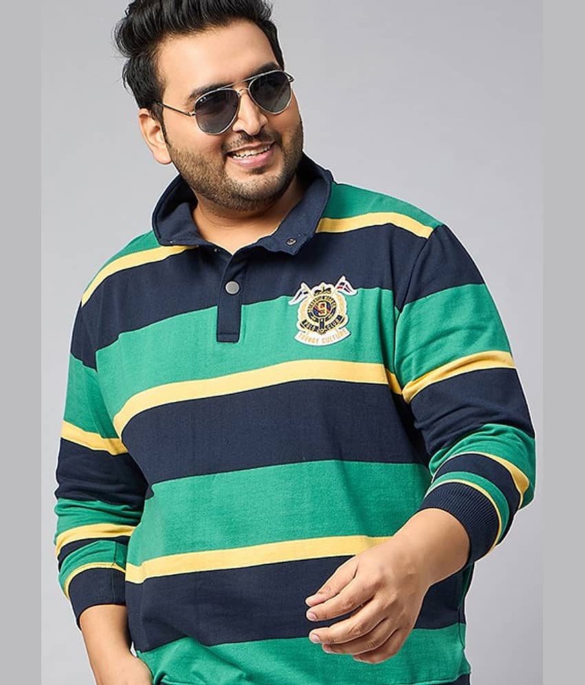 AUSTIVO Fleece High Neck Men's Sweatshirt - Green ( Pack of 1 )