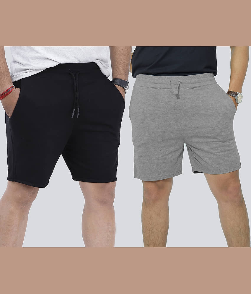 Scrott Fitness - Multicolor Cotton Blend Men's Shorts ( Pack of 2 )